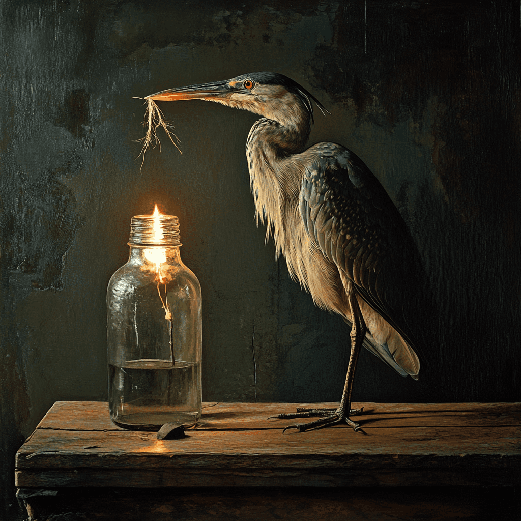 An AI-generated illustration by Yasir Salih shows how the pond herons usually stayed at our house.