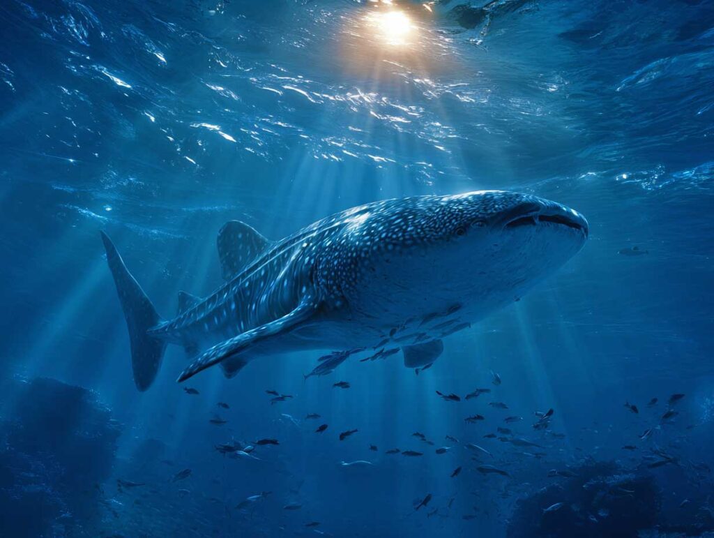 AI illustration of a whale shark