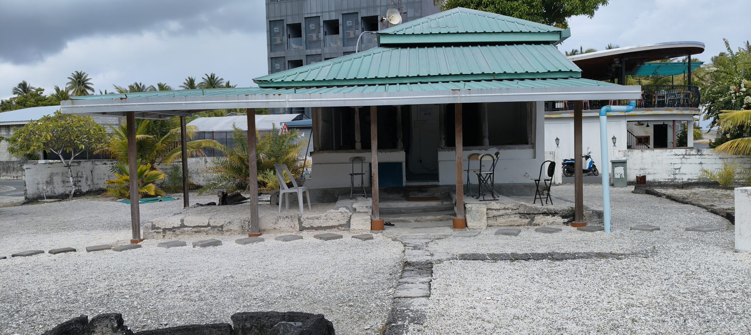 Front view of the mosque