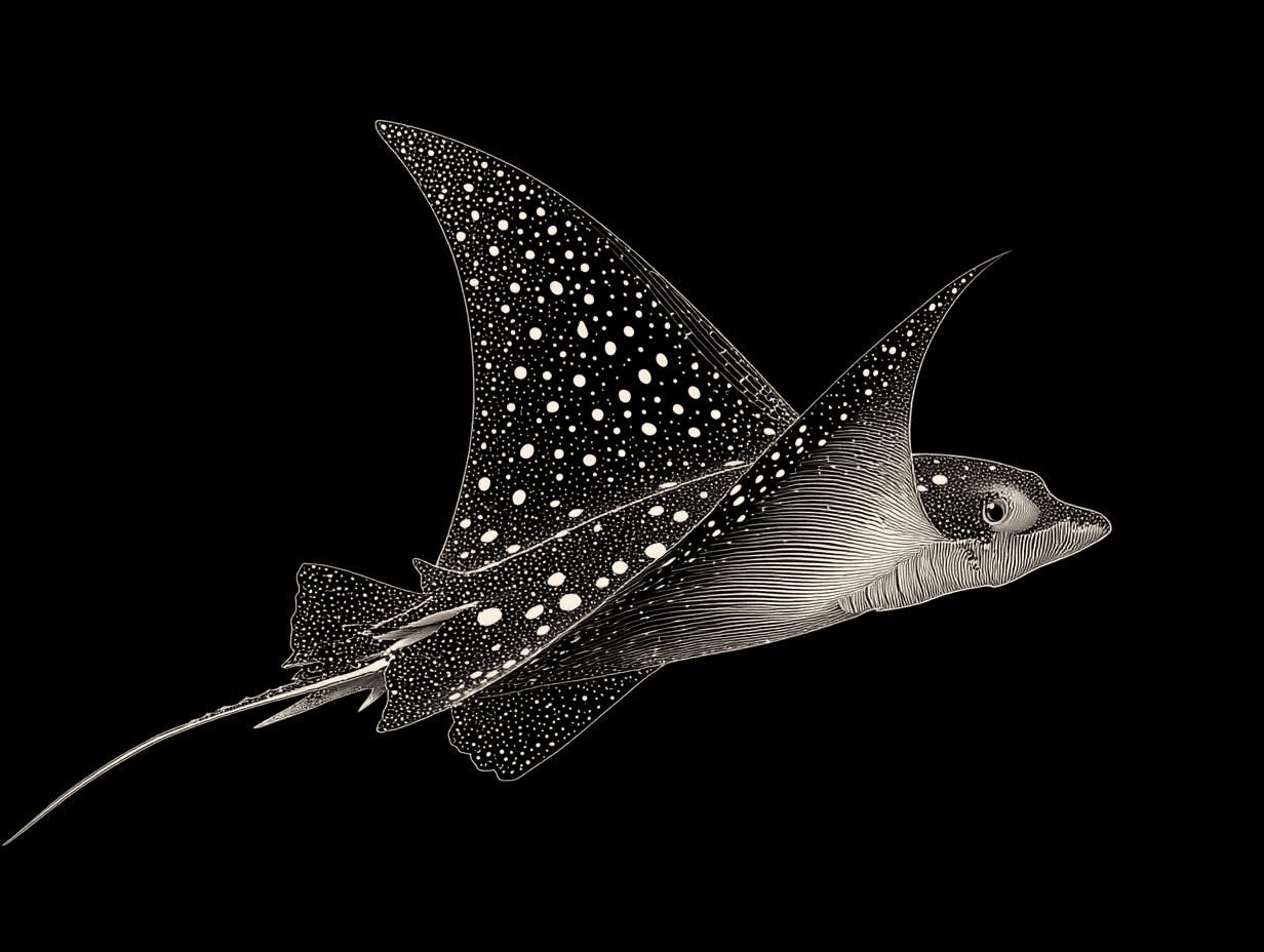 white-spotted eagle rays – Elegant and graceful swimmers