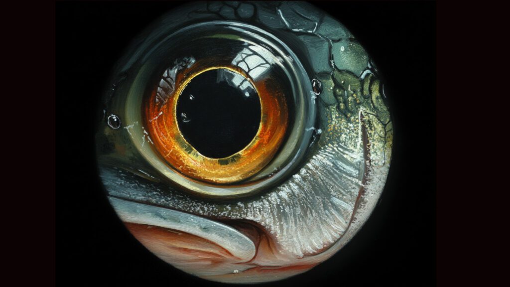 AI illustration of a fish eye