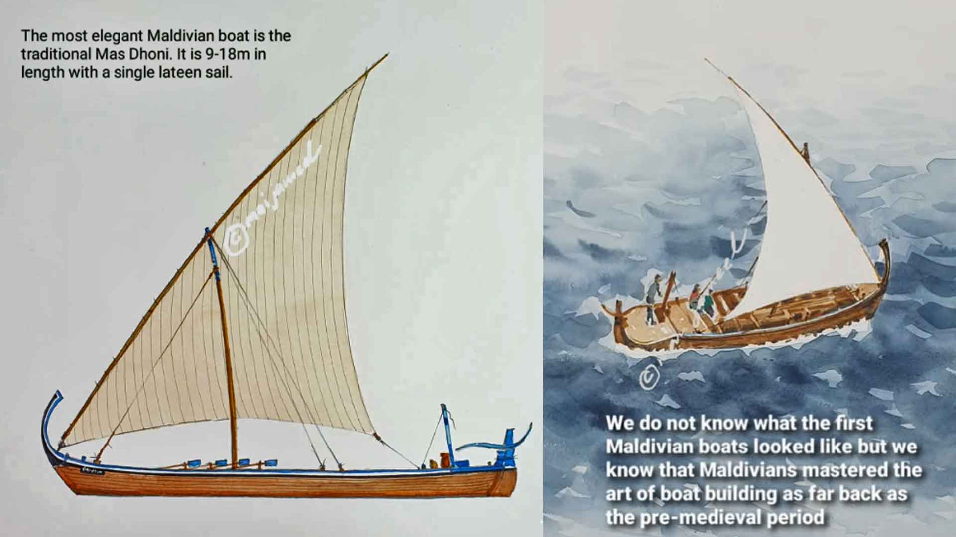 Superb illustration of Maldivian artistry: the boat construction